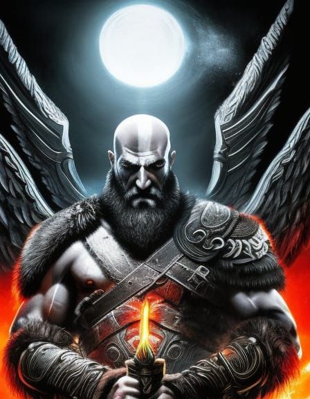 Odin Plays Video Games: Black and White Graffiti Art