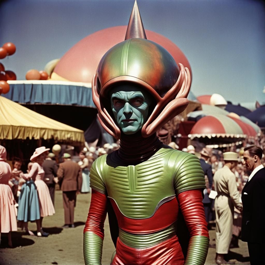 1940s Alien at Space Fair Photo