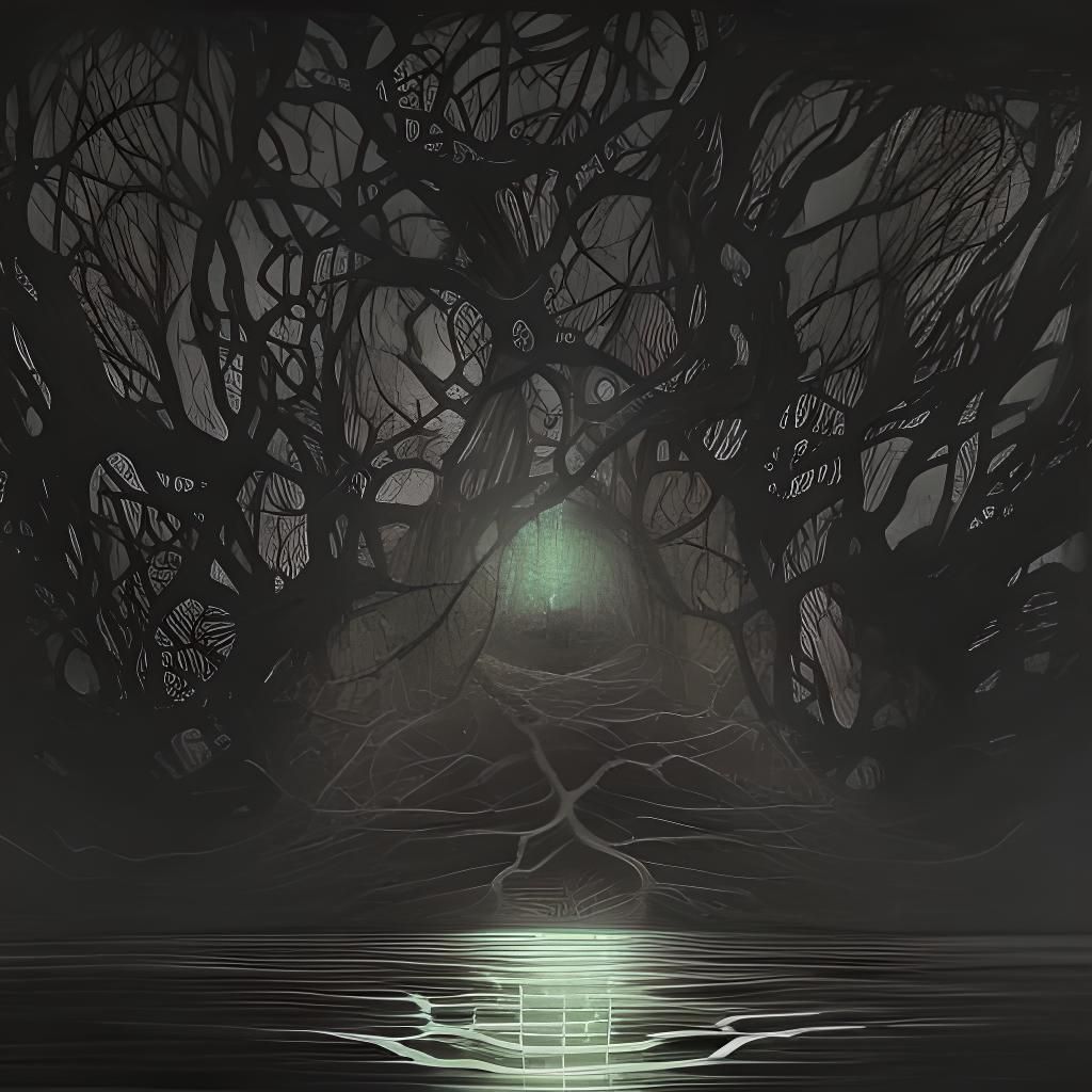 Gloomy Black Rain Digital Art