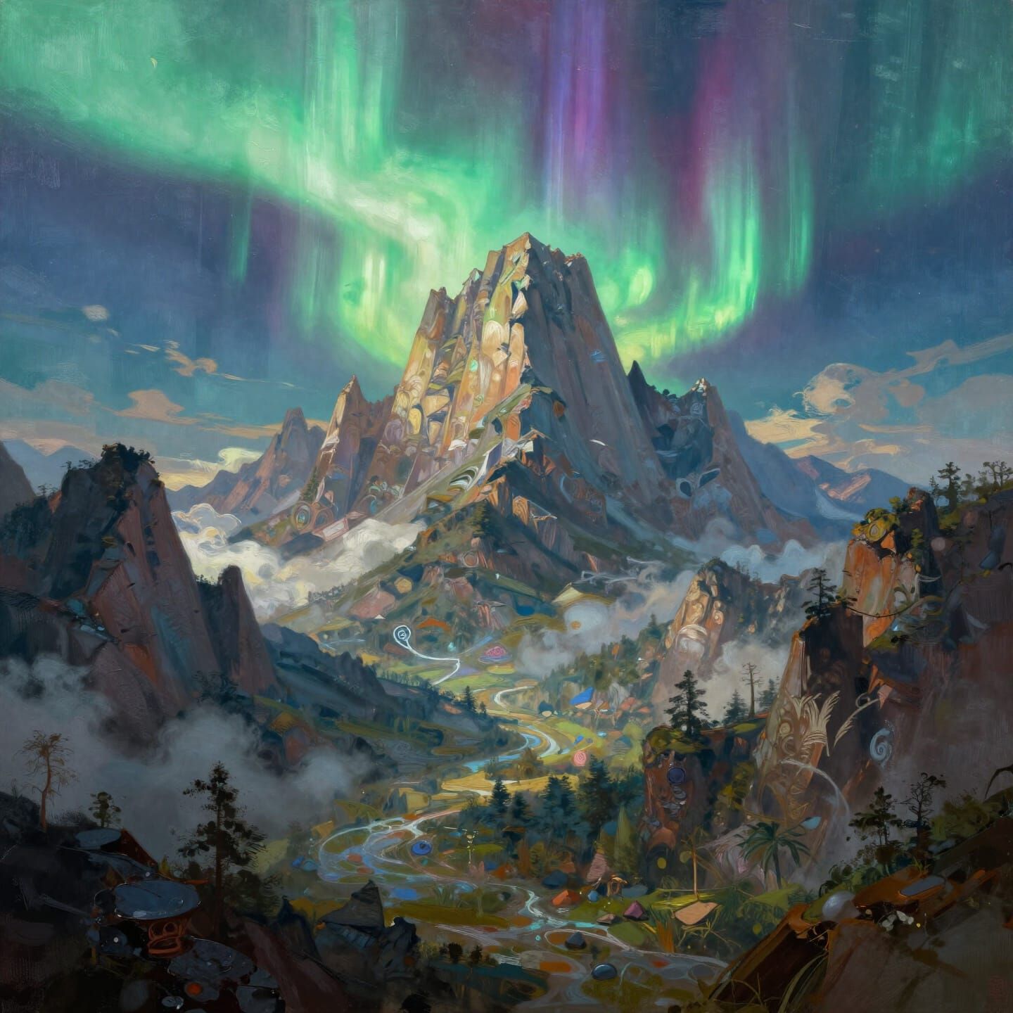 epic fantasy oil painting