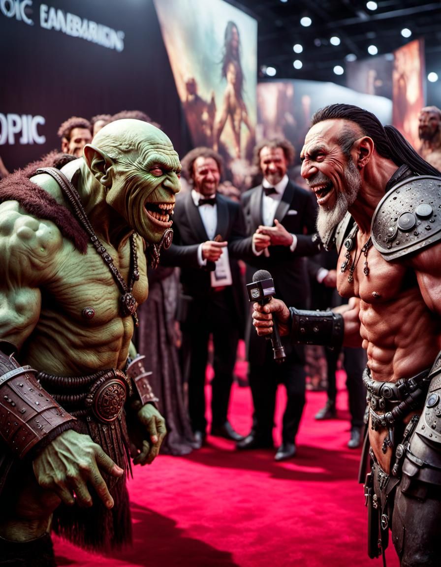 Orc Barbarians Interviewed on the Red Carpet