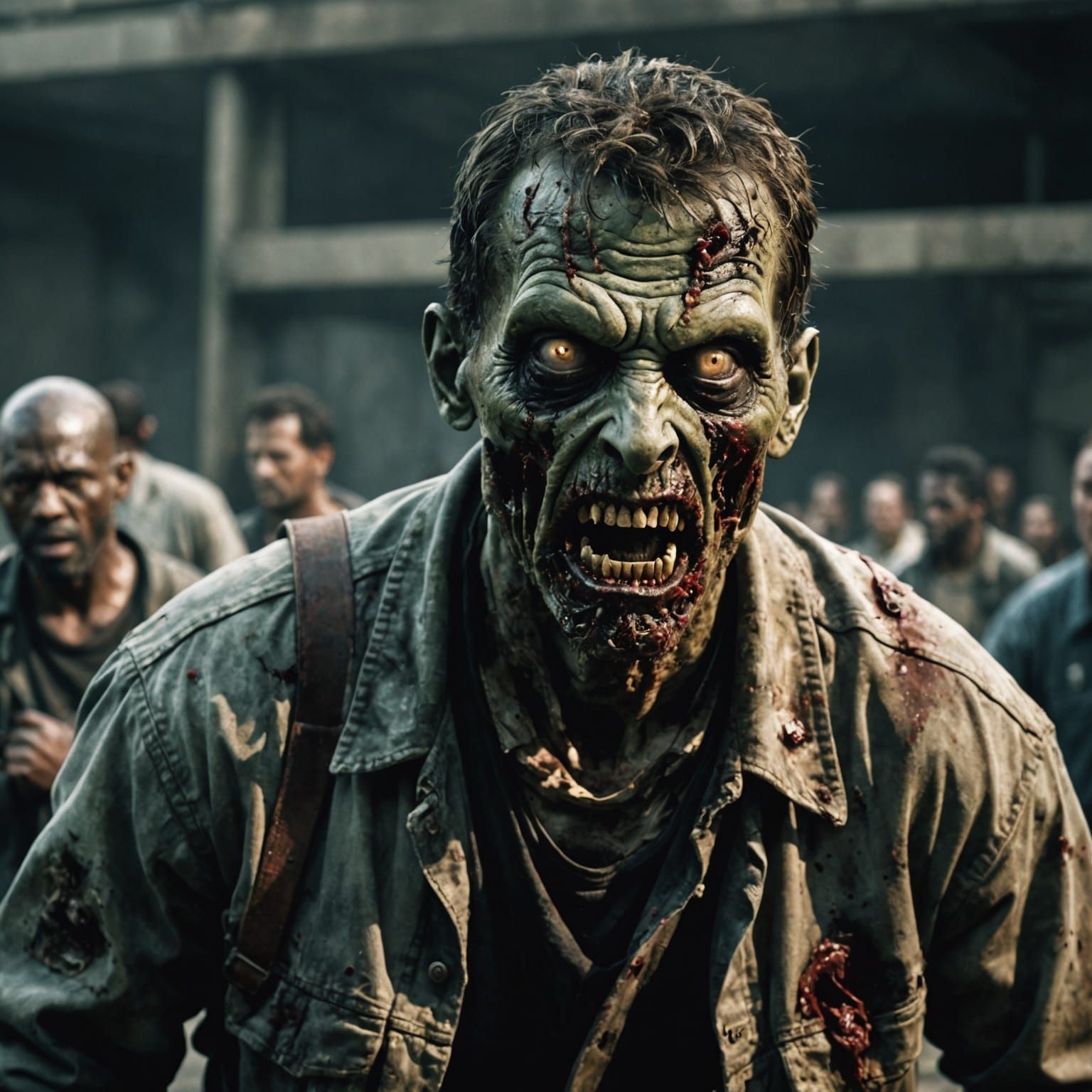 Action Movie Zombie Ready for Battle