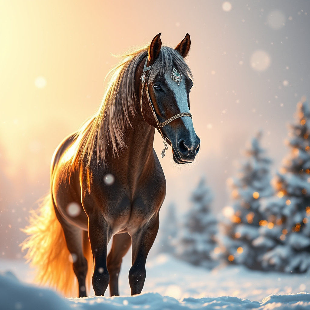 Jeweled Horse in Christmas Wonderland, Natural Light