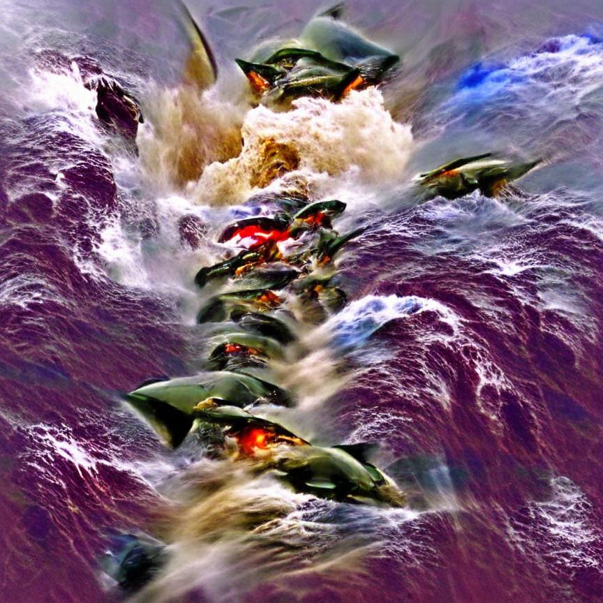 Overwhelming Flood: Bursting Waters in a Deep Chasm