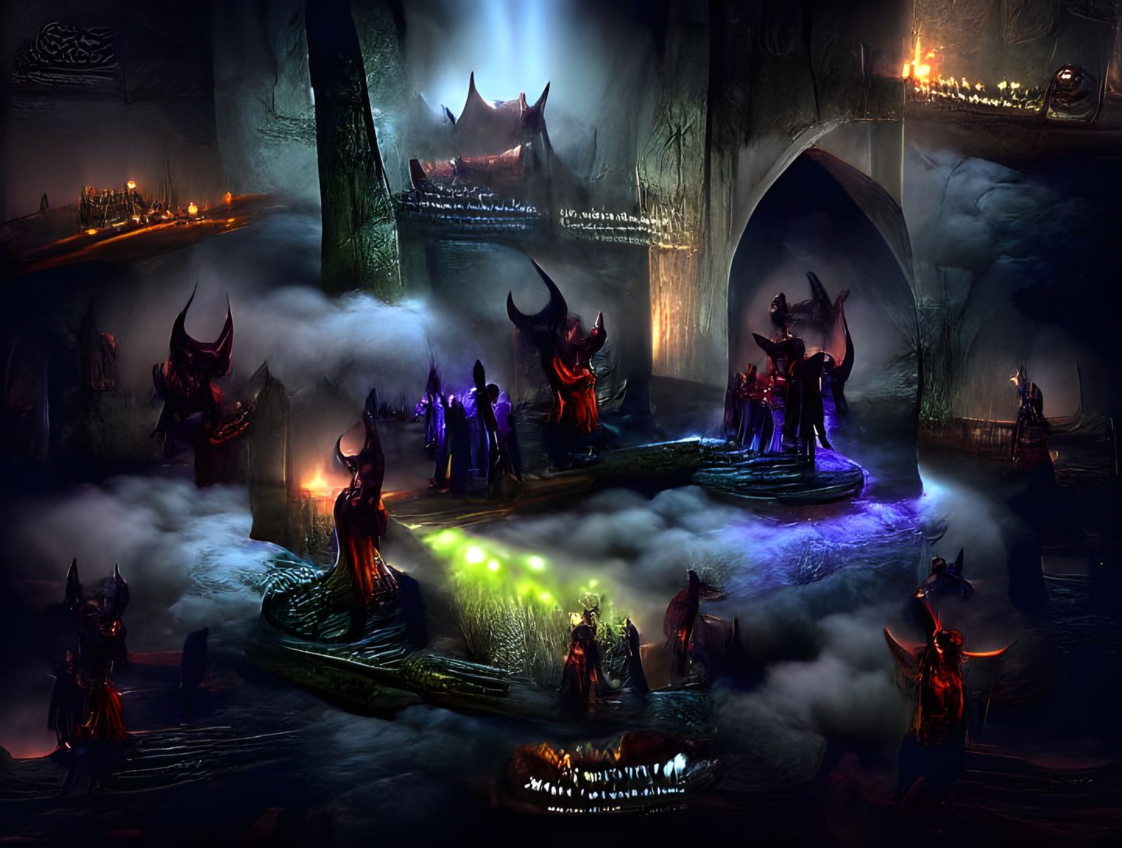 Orcus Summoning: A Dark Fantasy Matte Painting