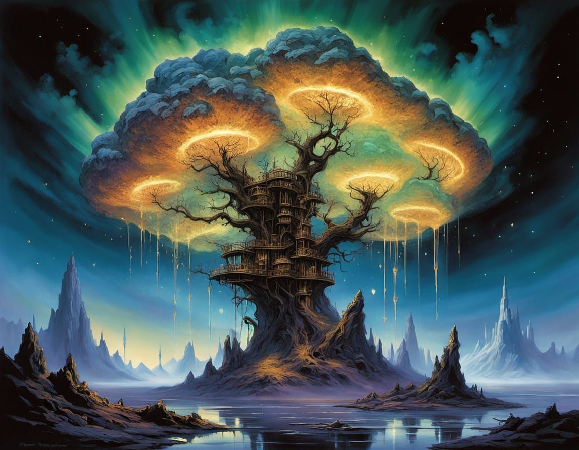 Surreal Clockwork Planets over Crystalline Geodes