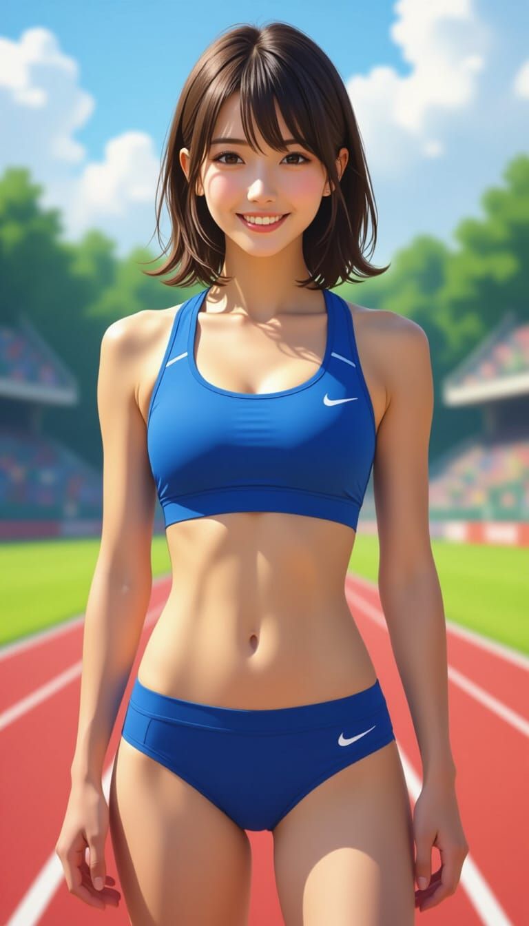 Aragaki Yui Sports Portrait in Dynamic Outdoor Setting