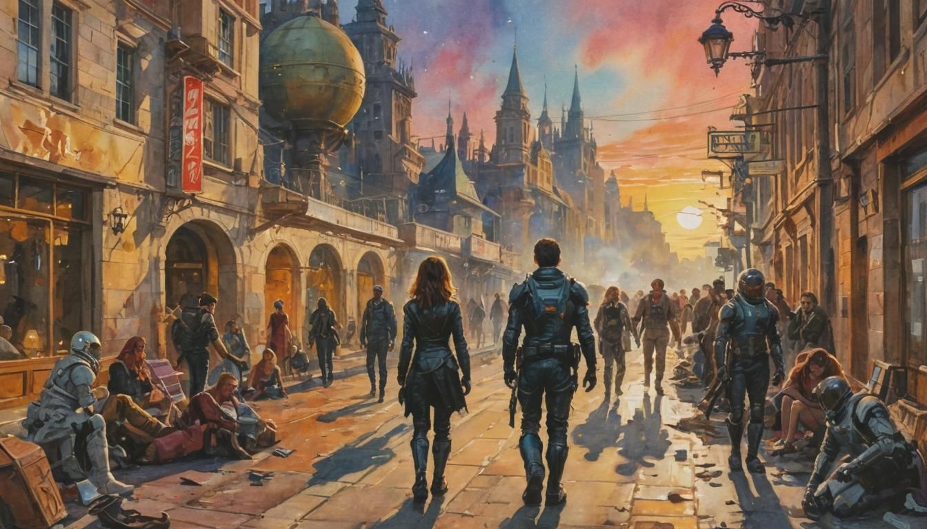 Alternate History Masterpiece in Impasto Gouache Style