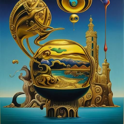 Surreal Midas Touch in Salvador Dali Style