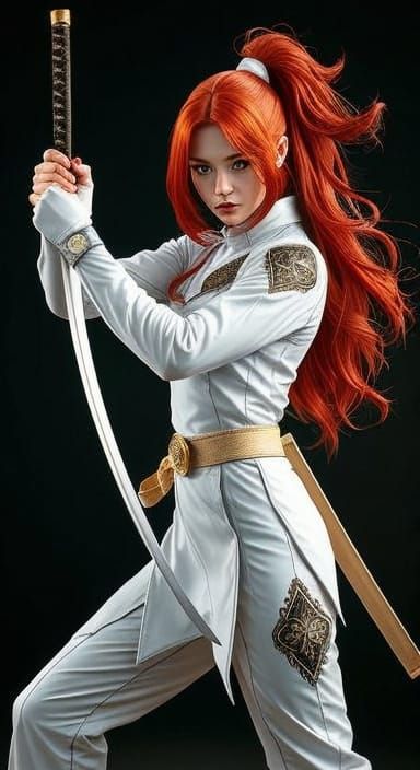 Colleen Wing with Katana in Sleek Combat Suit