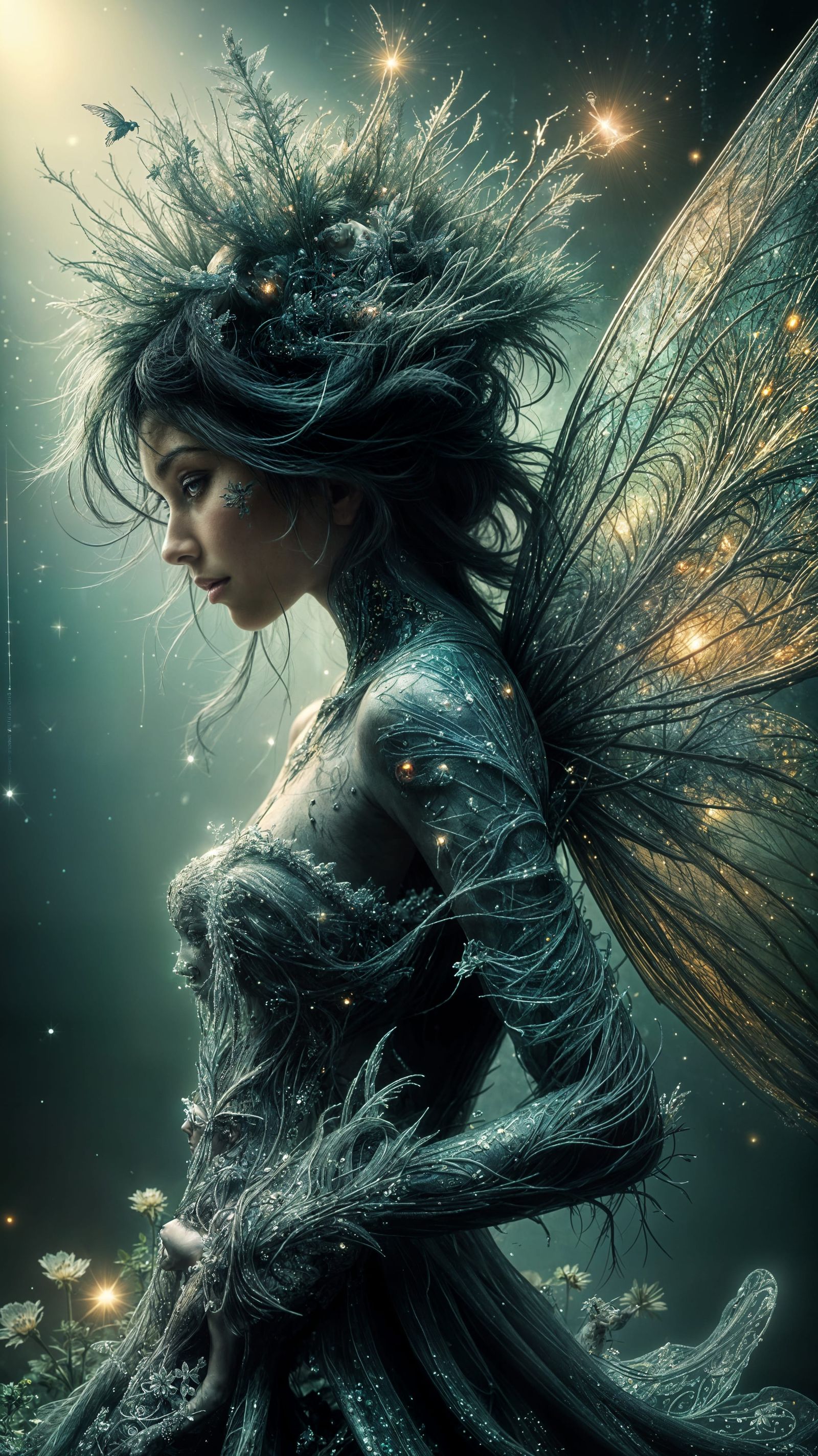 Nebula Fairy Goddess in Fairypunk Style