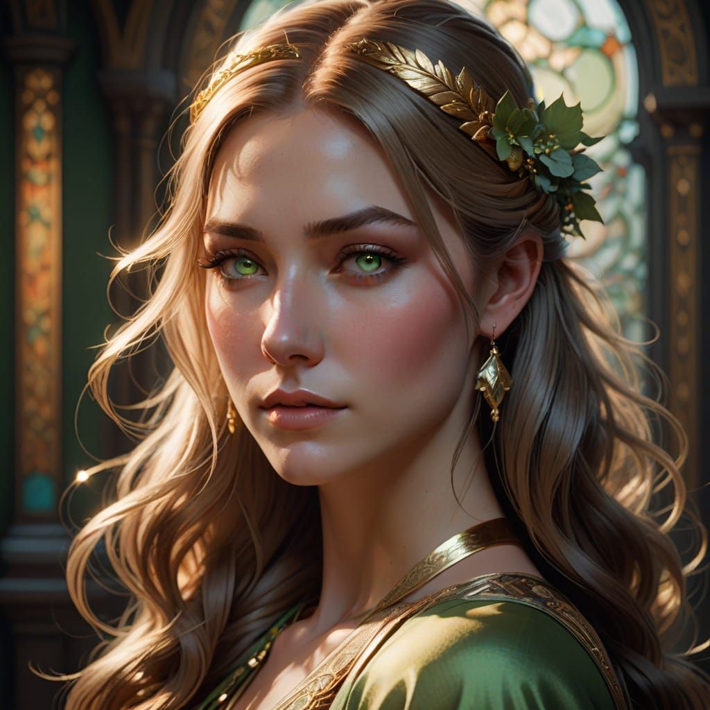 Ethereal Young Woman in Pastel Hues