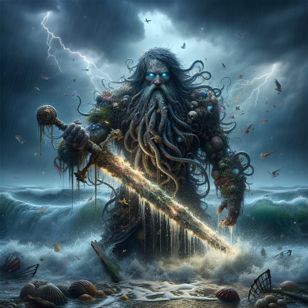 Mythical Sea Entity Emerges from Stormy Depths