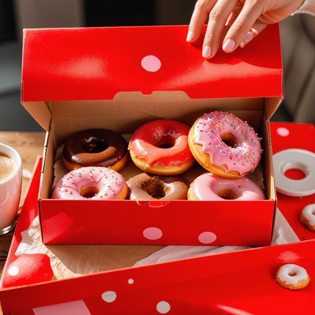 Warm Morning Donuts and Coffee in Soft Focus