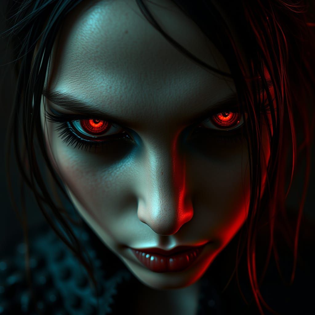 Vampire Girl in Hauntingly Beautiful Heavy Metal Comic Art