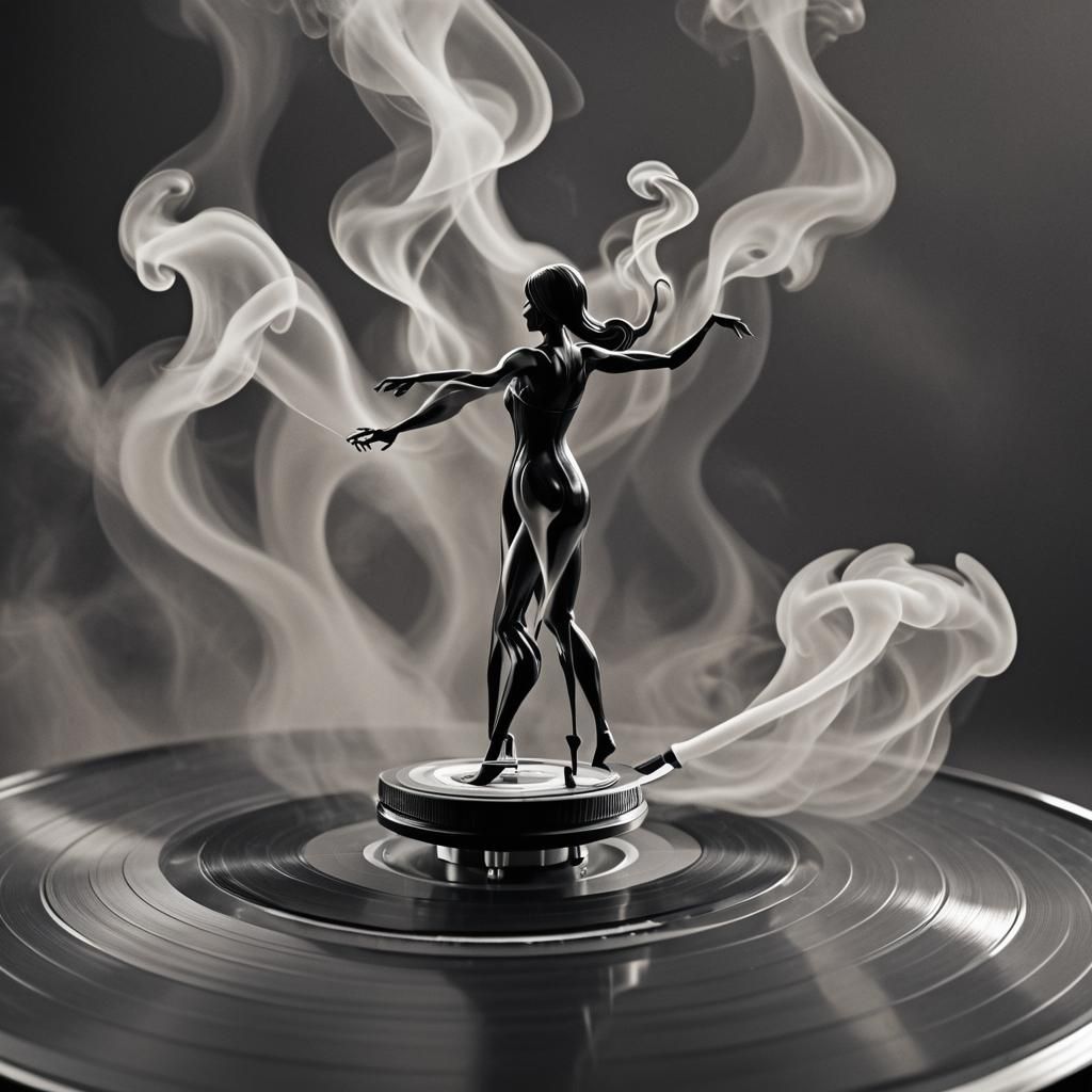 Ethereal Vinyl Goddesses in Hazy Smoke