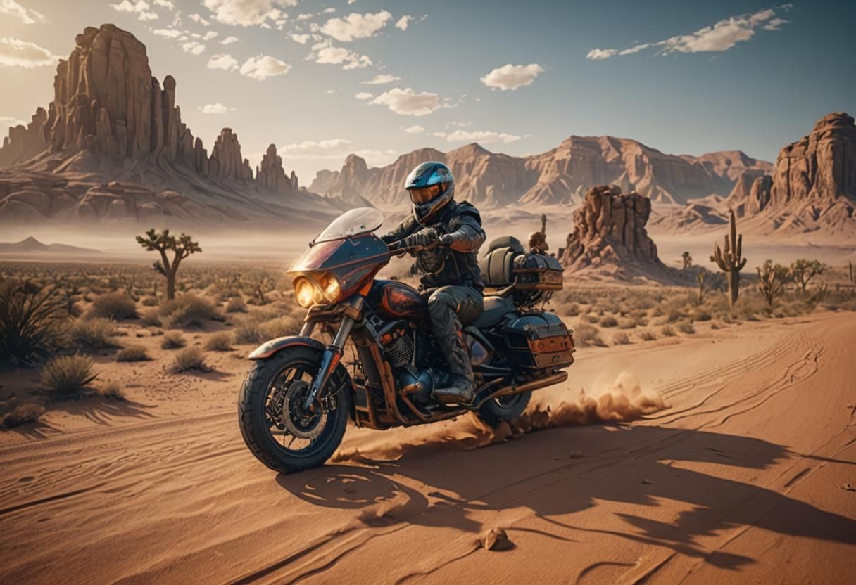 Desert Rider: Detailed Matte Painting