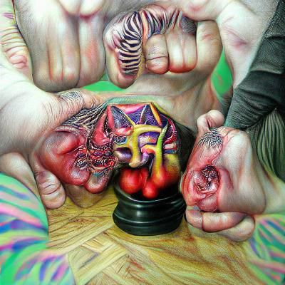 Psychedelic Hyperrealism: Satanic Fist Fight Ritual