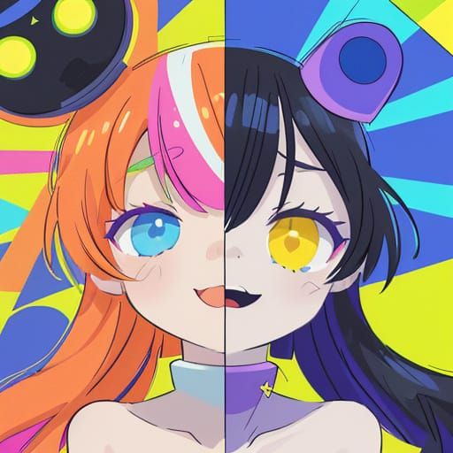 Vibrant Pop Art Portrait of Morte Lenta and Vagomaster in Ba...