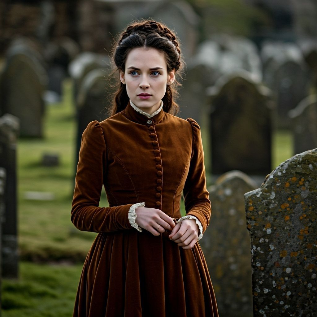 Winona Ryder as Mina Murray in Victorian Gown at Cemetery