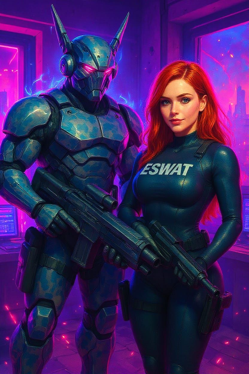 Intense Hyperrealistic Scene in Digital Art Style