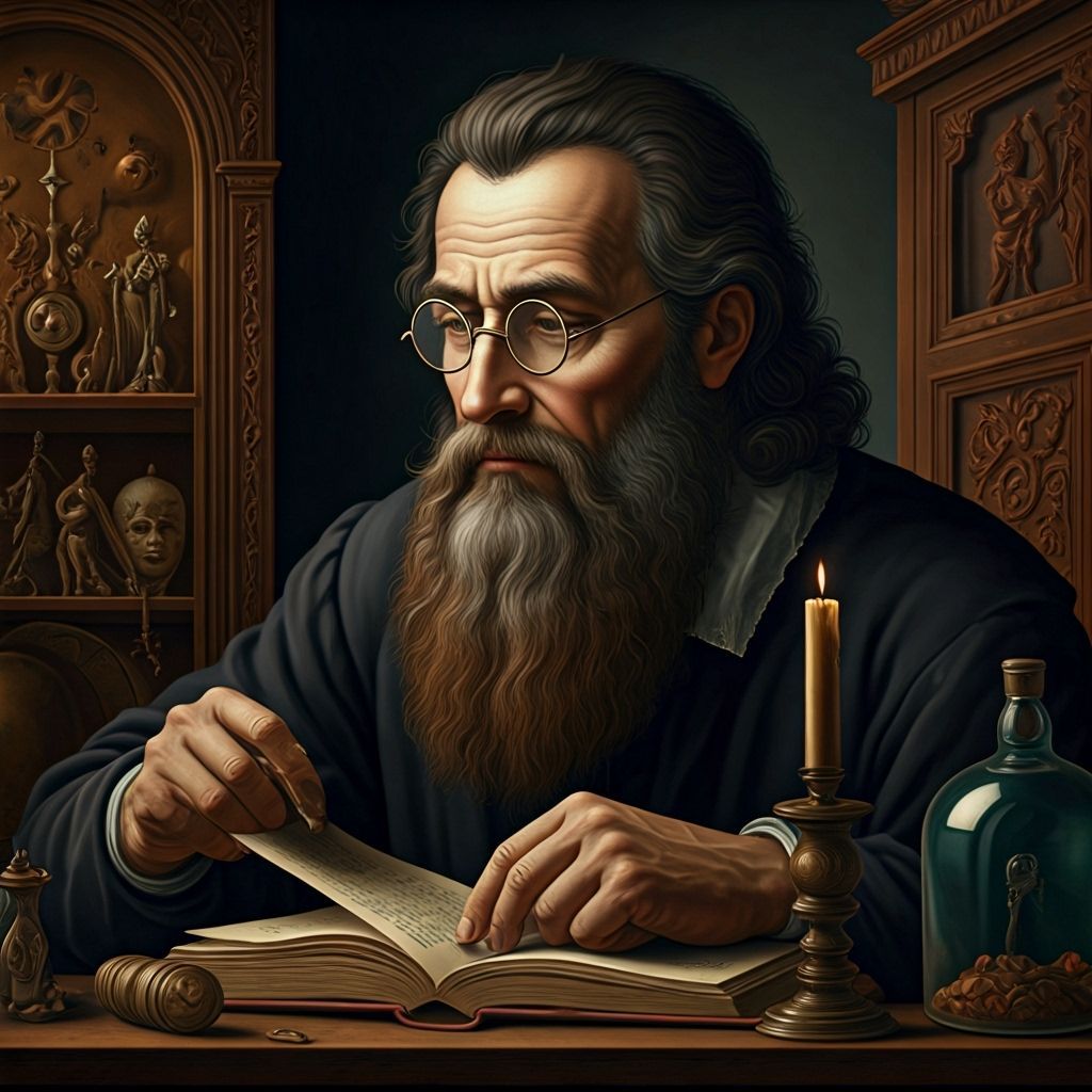 Scholar's Cabinet of Curiosities: Renaissance Portrait