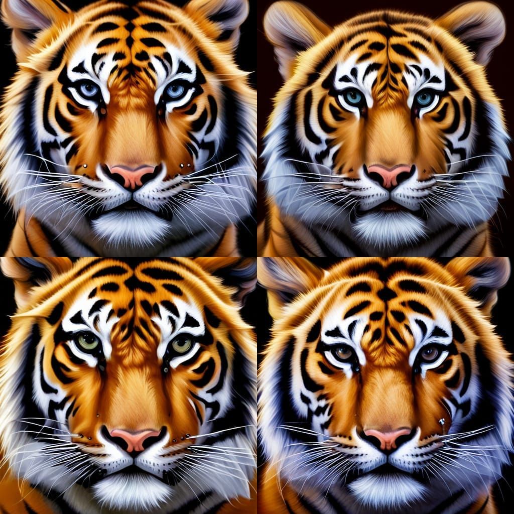 Striking Close-Up Portrait of a Tiger Cub