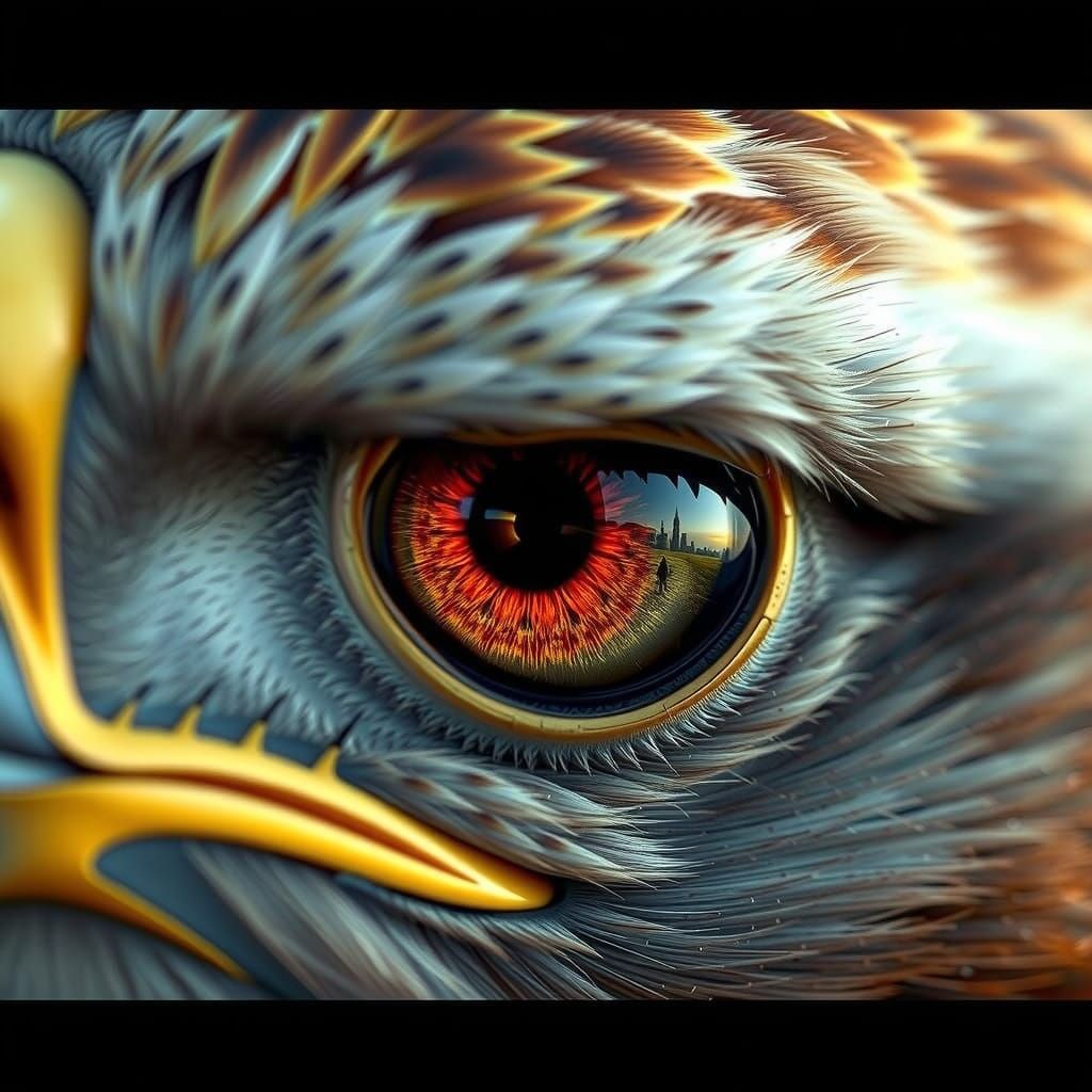 Epic Eagle Eye Portrait in Cinematic Hyper-Realism