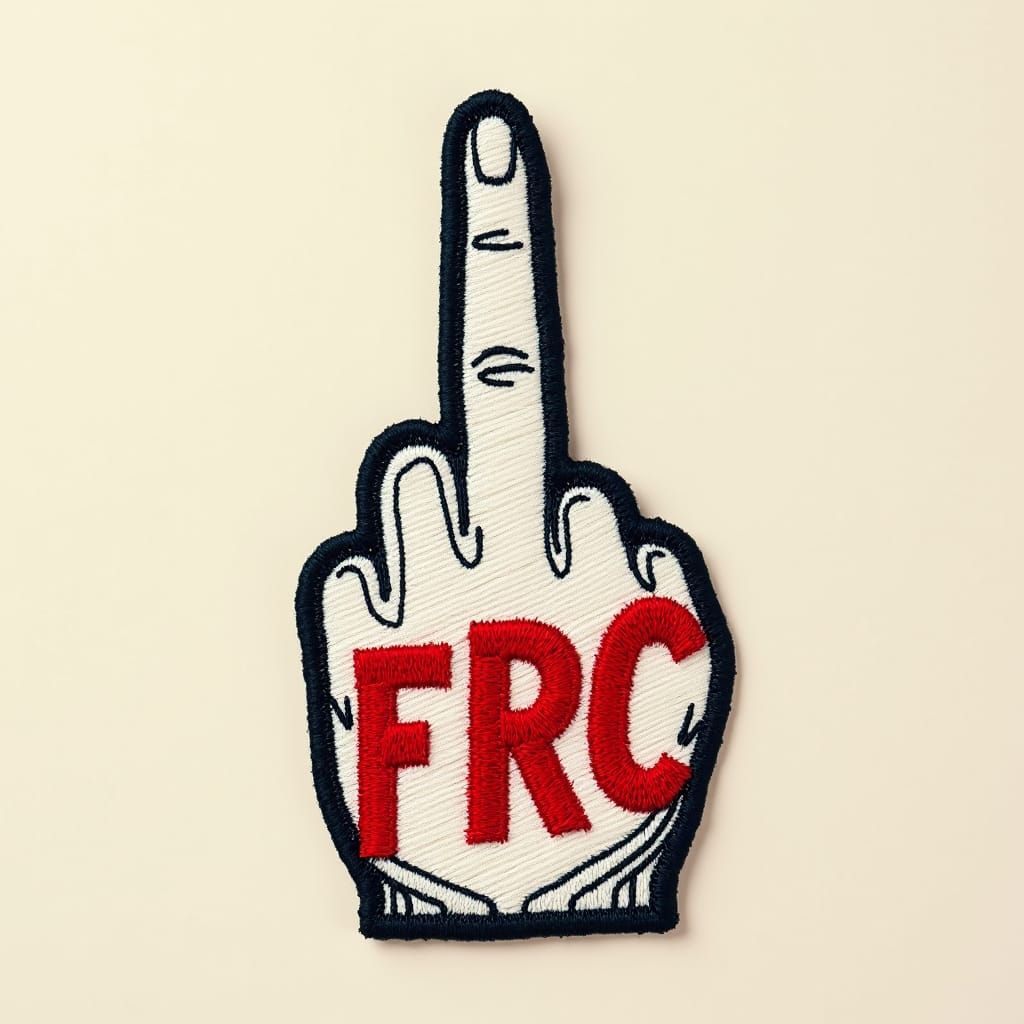 Bold "FRC" Patch in Pop Art Style