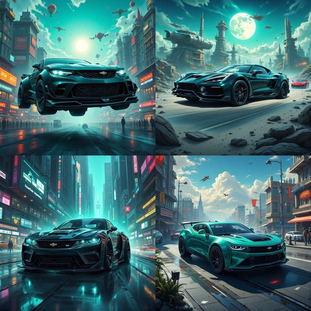 Hovering Camaro Year 2205 Car Magazine Cover