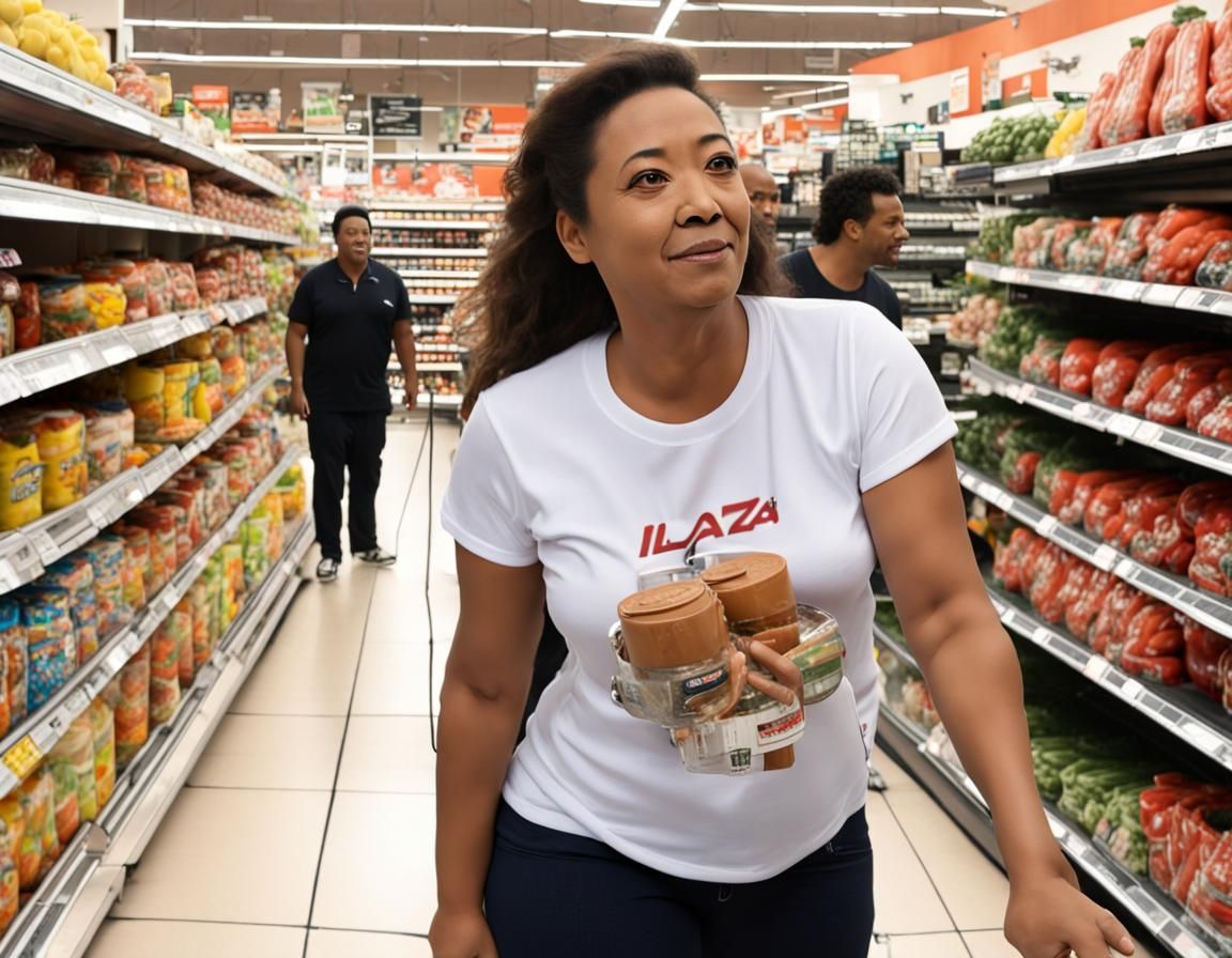 Young Man Meets Woman in Supermarket Queue