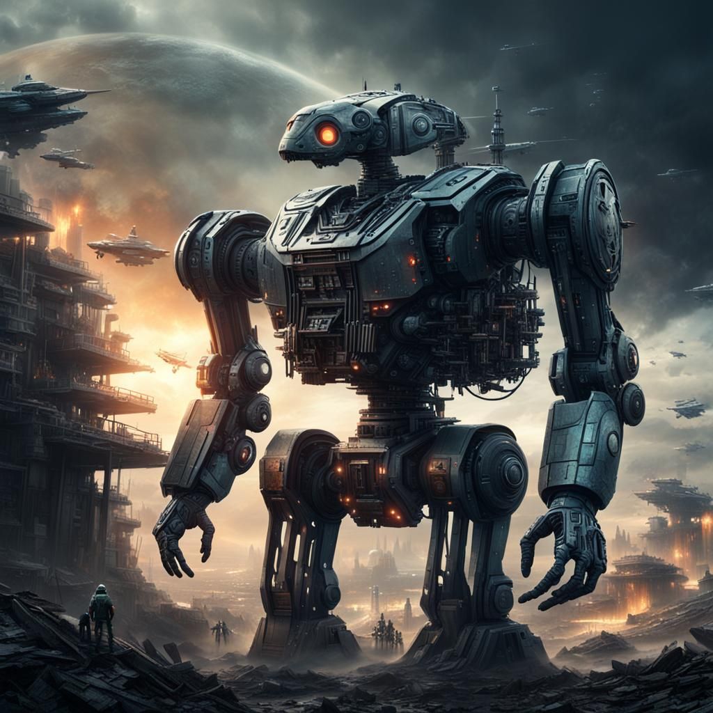 Epic AI War: A Digital Matte Painting