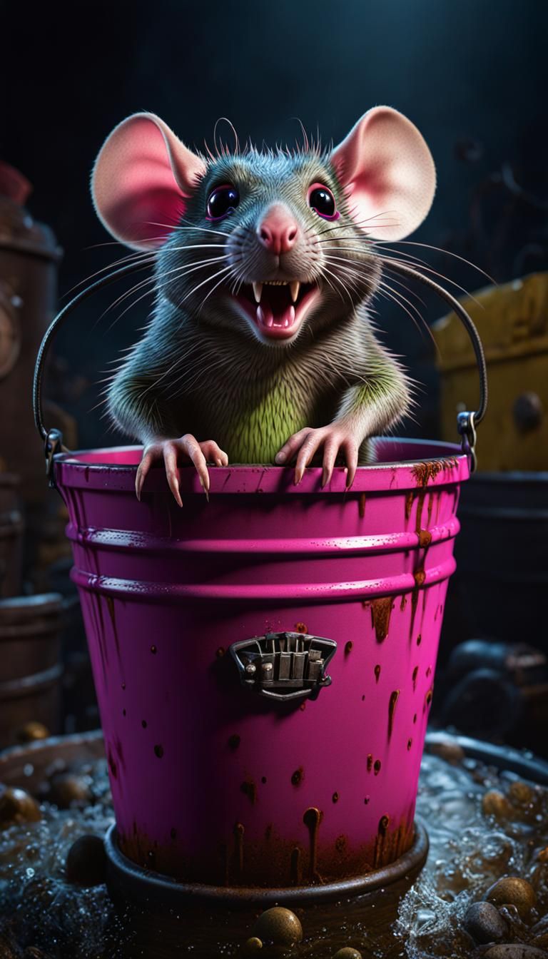 Rat Fink in Apocalyptic Dark Fantasy Style