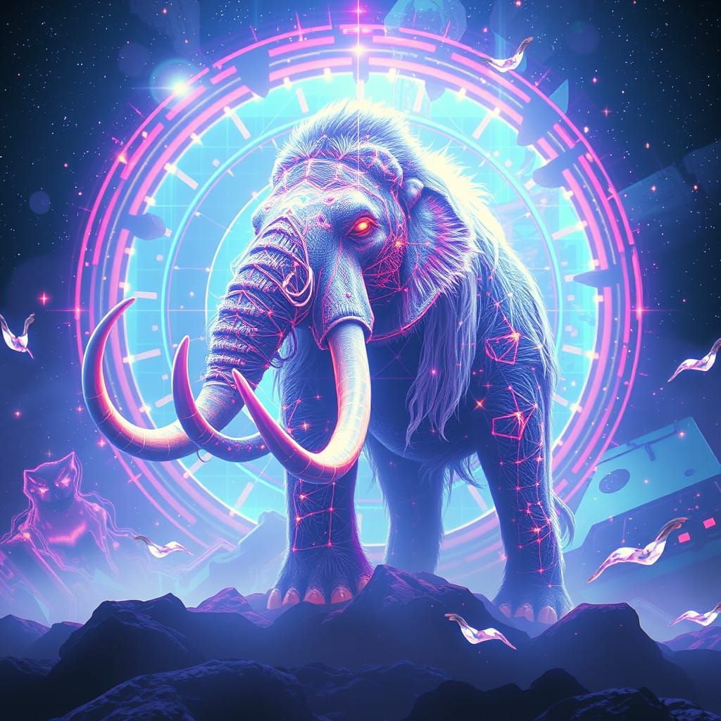 Surreal Holographic Mammoth Disrupts Chromatic Equilibrium