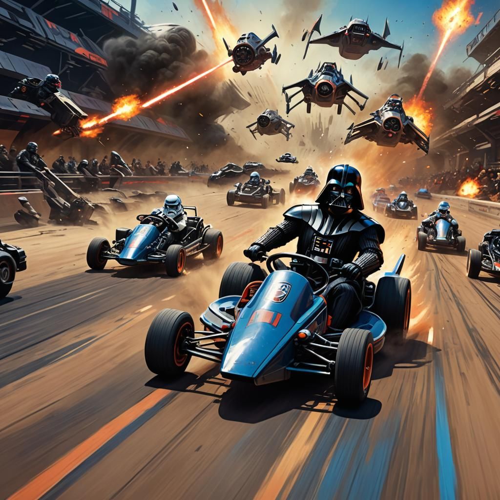 Darth Vader Go-Kart Race Concept Art