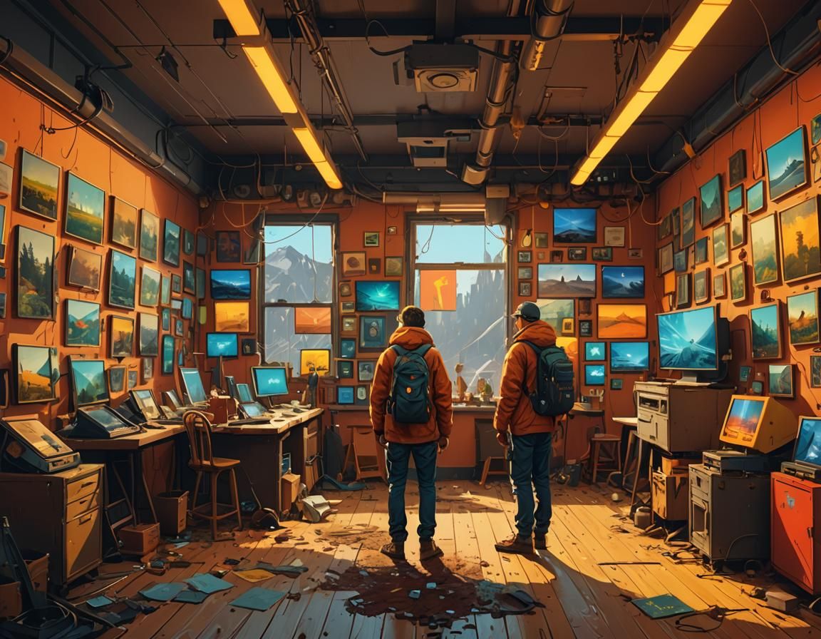 Vibrant Digital Art Gallery Showcasing Community Masterpiece...