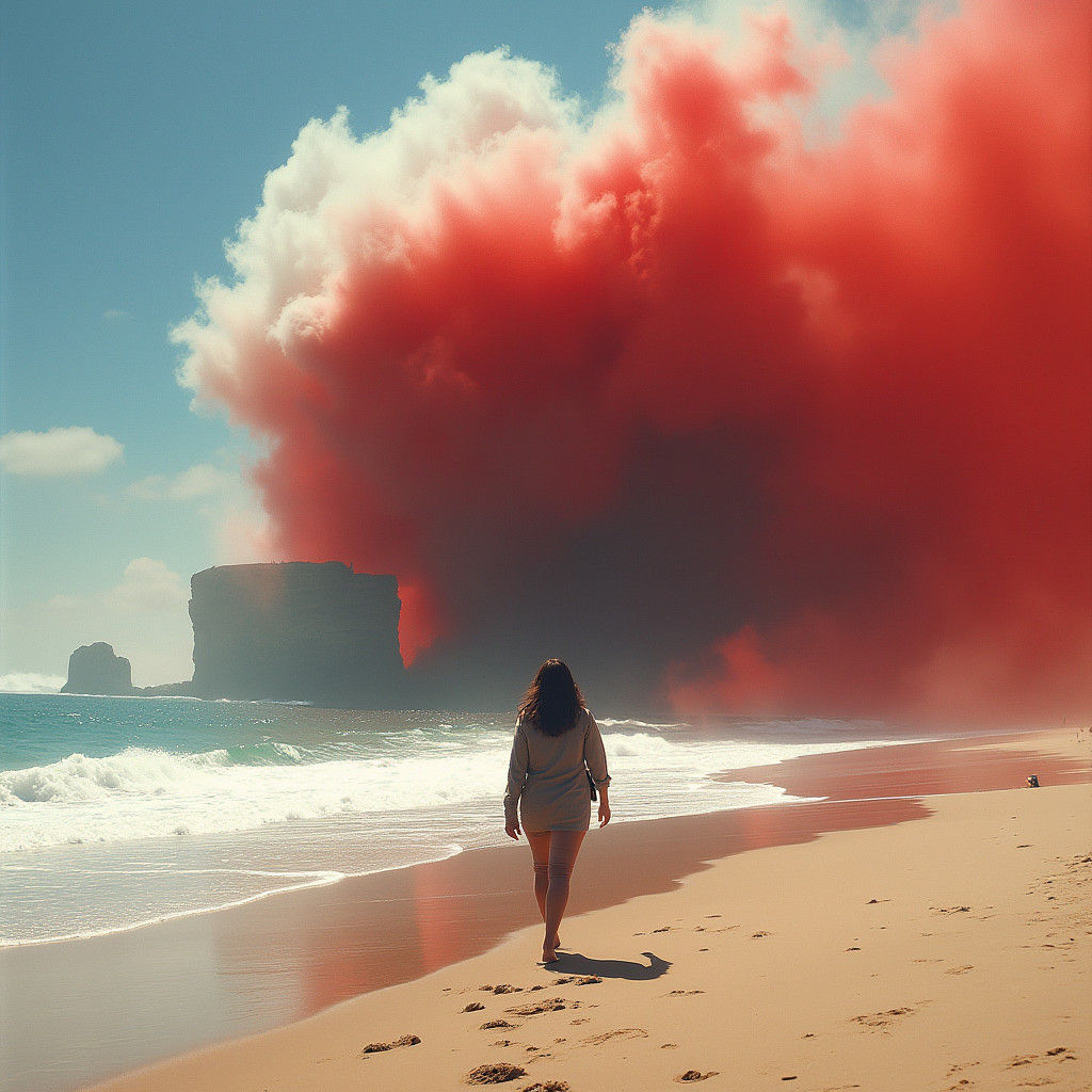 Political Figure Confronts a Giant Wave