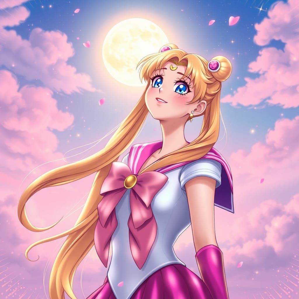 Sailor Moon Radiates Hope and Courage in Dreamy Pastel Lands...