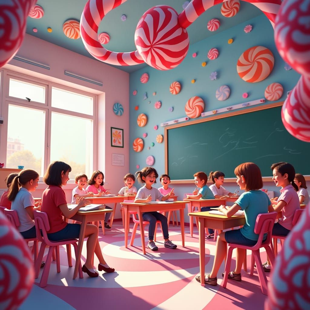 Candy Classroom: Students Learning in a Sugary World