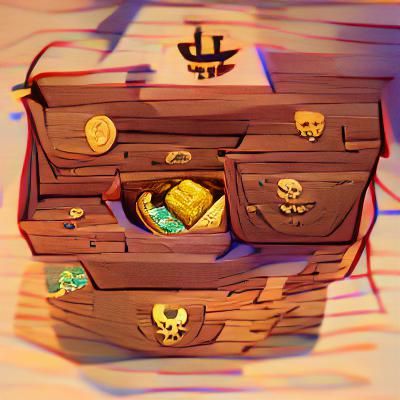 Ornate Treasure Chest Overflowing with Gold