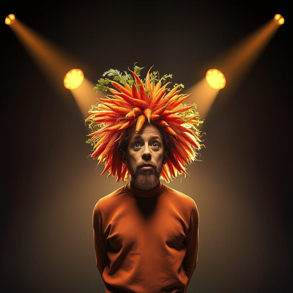 Carrot Top in Vibrant, Hyperrealistic Carrot Hair