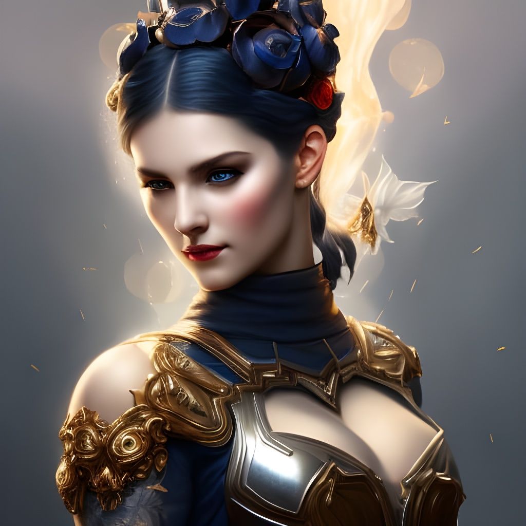Devil Fire Beauty Portrait in Hyperdetailed Style