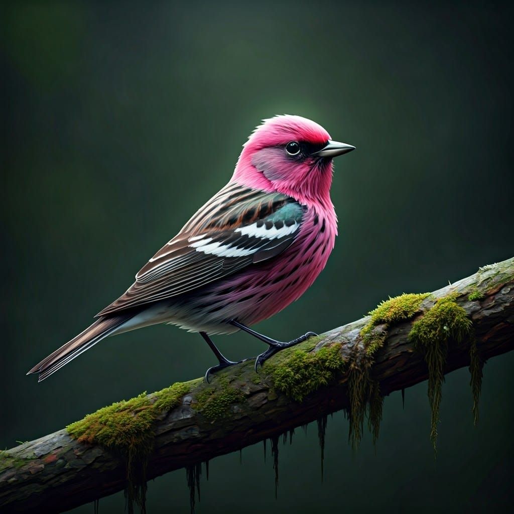 Luminous Avian Fantasia on a Branch