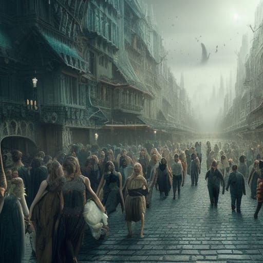 Epic Cinematic Sleepwalkers Digital Matte Painting