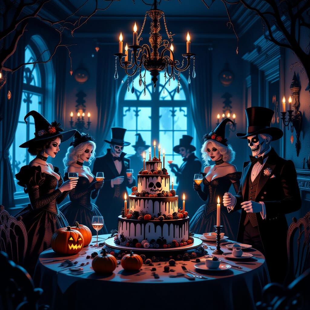 Spooky Halloween Birthday Party in Gothic Style