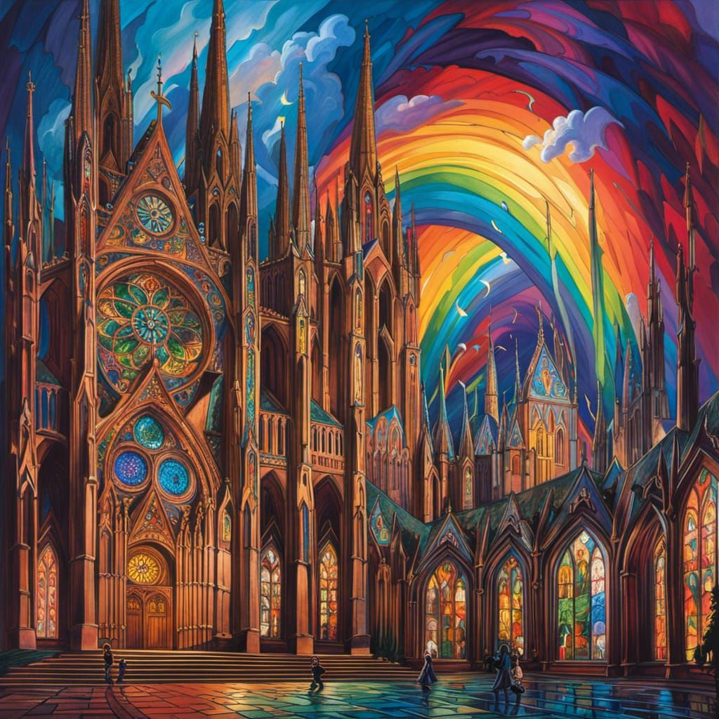 Cathedral in an Otherworldly Storm