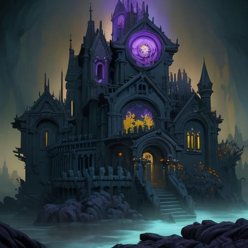 Dark Fantasy Dollhouse Concept Art in 8K