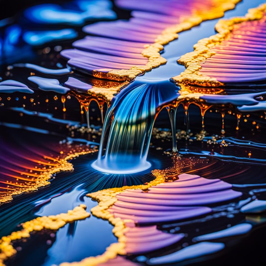 Whimsical Hawk Meltdown in Divine Psychedelic Art