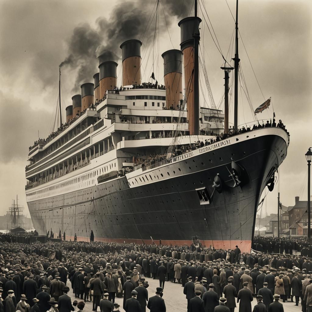 Titanic Departs Southampton on April 10, 1912