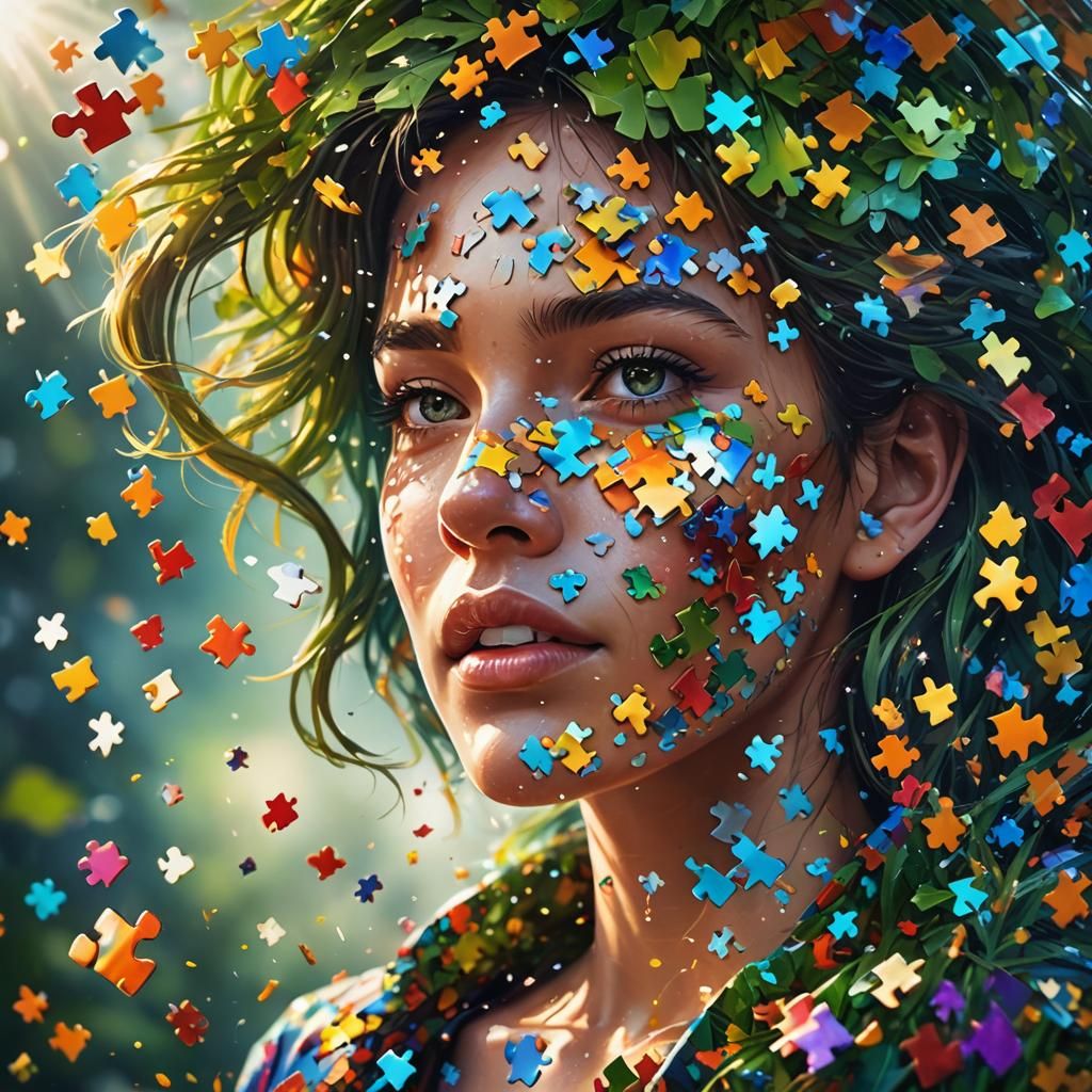 Face of Puzzle Pieces Reveals Paradise Concept Art